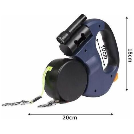 Laisse Double Rétractable Pour 2 Chiens
