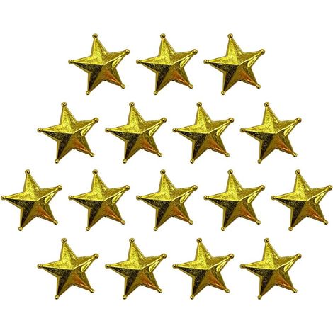 50pcs Mini Star Christmas Tree Topper Gold Star Treetop pour petit sapin de Nol