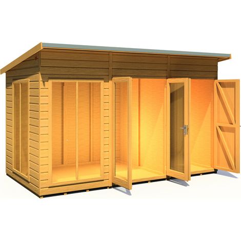 Lela 12x6 Summerhouse including Storage - L185.8 x W357 x H228.4 cm (1/5)
