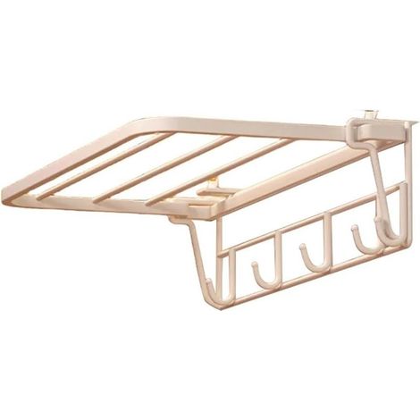 35cm Blanc Étendoir à linge pour radiateur Porte serviettes en fer à suspendre Pour chauffage et salle de bain Sans perçage nécessaire (1/4)