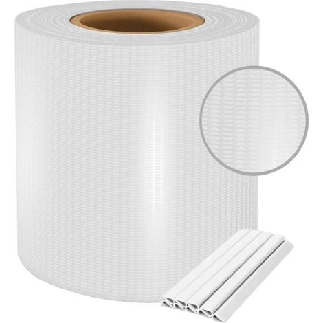 Striscia Fascia Frangivista in PVC 19cm X 35mt per Balconi Ringhiere Cancello  Bianco (1/5)