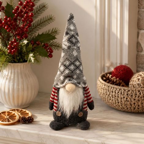 Poupée Rudolph en peluche tricotée sans visage, figurine de lutin de Noël, décoration de Noël
