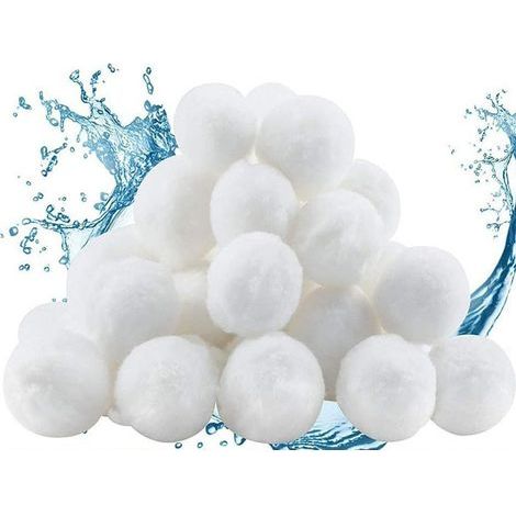 Lntyq 800g Balle filtrante Piscine, Boule Coton Filtre Piscine, Pool filterbälle Convient Divers Filtration d'eau, filterballs für sandfilteranlagen pour Les piscines, Boule filtrante pour Aquariums,5 (1/5)