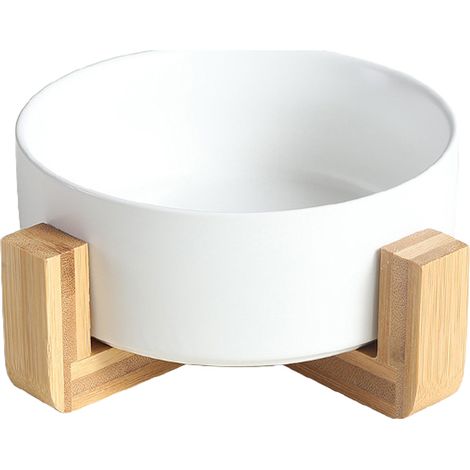 Gamelles pour chiens et chats avec support en bois antidérapant - Gamelles mignonnes pour animaux de compagnie
