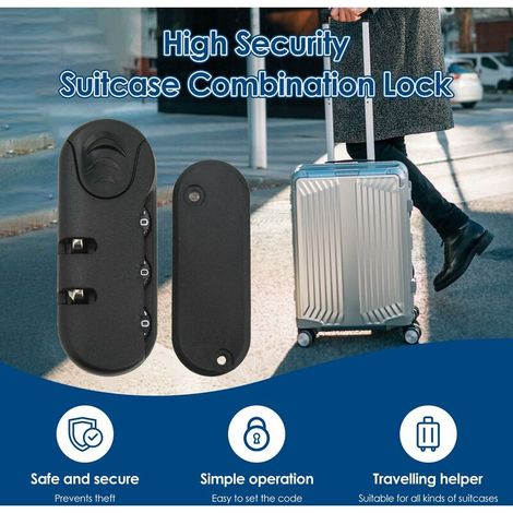 Serrure de sécurité pour valise, serrure à combinaison pour bagages, combinaison à 3 chiffres, code à combinaison de haute sécurité, serrure à bagages de voyage de remplacement, adaptée aux valises, b