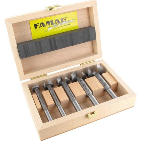 FAMAG SUPER-Forstnerbohrersatz Classic WS mit D=15,20,25,30,35 mm 5-teiliger (1/2)