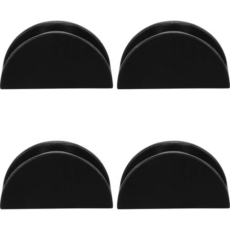 Guides de Plancher en Pp Noir Design Simple Lot de 4 et Finition Soignée, Assurant un Mouvement Fluide Résistance la Casse pour Porte Coulissante pour Portes de Grange (1/5)