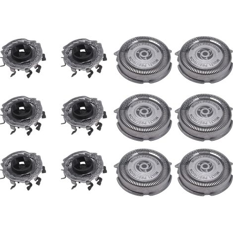 Lot de 6 têtes de rechange Sh50 pour rasoirs des séries 5000, S5000, S5420, S5380 et S5351. Lames multi-précision argentées. (1/5)