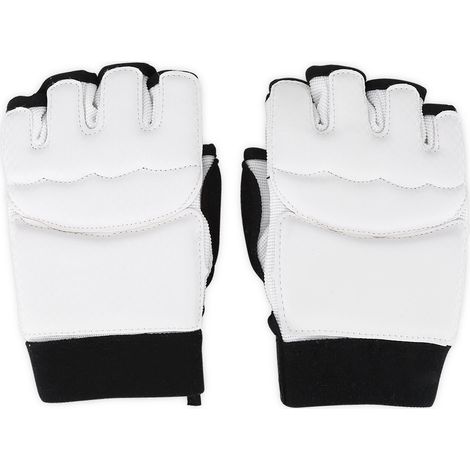 Gants de boxe demi-doigts pour Taekwondo adulte/enfant, protection mains, taille XL. (1/5)