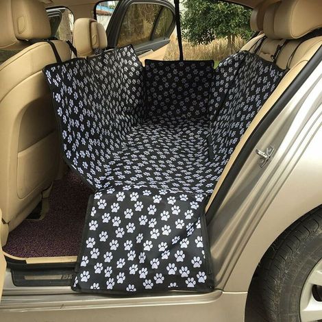 Autositzbezug für Hunde, Haustier-Hängematte, umwandelbar, wasserdicht, Rücksitzbezüge mit Seitenklappen für Auto, SUV, LKW (145 x 130 x 40 cm)