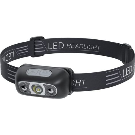 Lampada frontale ricaricabile tramite USB con sensore LED, leggera, IPX4, 120 lm (1/4)