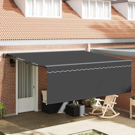 Toldo Retráctil Naranja y 350x250 cm tela