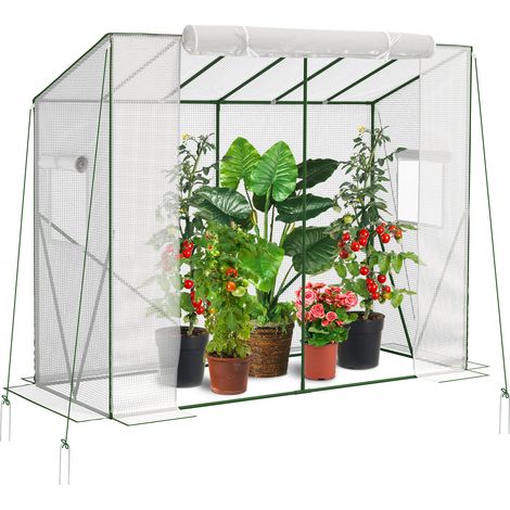 Velway Serre Jardin Toutes Saisons 208x81x170cm - PE 140g/m² Fenêtre Aération (1/5)