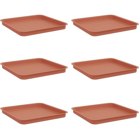Maison Exclusive - Quadratisches Blumentablett 6 pcs Ziegelrot 36