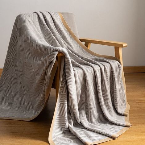 Coperte di lusso per aereo, coperte per banchetti 130x180 cm, coperte per dormire in ufficio, coperte da viaggio in morbido cotone, soffici, traspiranti e lavabili in lavatrice. (1/5)