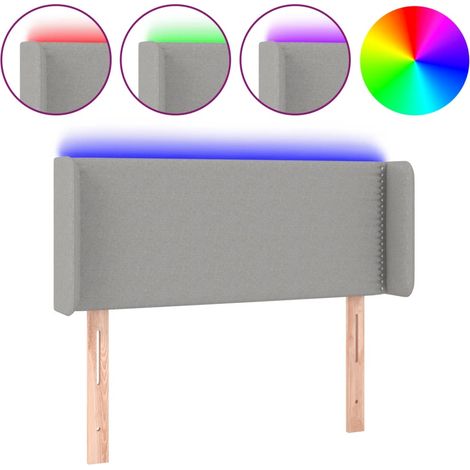 Maison Exclusive - Testiera Grigio Chiaro a LED 93x16x78/88 cm in Tessuto