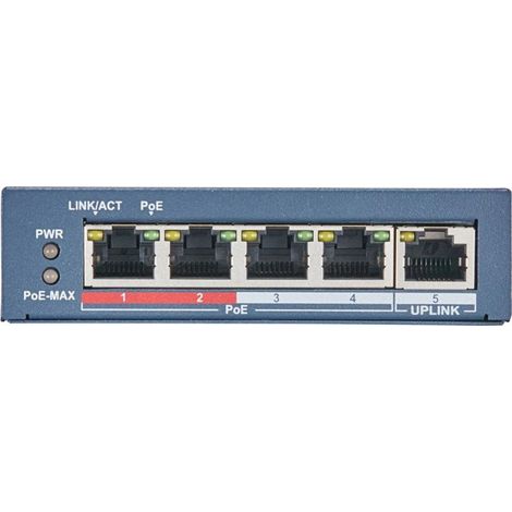 Conmutador Hikvision PoE de 4 puertos L2 no administrado (1/3)