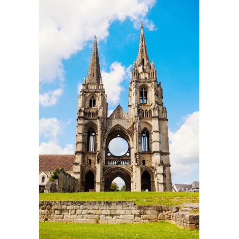 Tableau sur toile Abbaye Saint-Jean-des-Vignes Soissons 45x65 cm - Impression sur Toile Murale Décorative - Image imprimée en HD sur Toile - Toile sur Châssis en Bois FSC - Fabriqué en France (1/5)