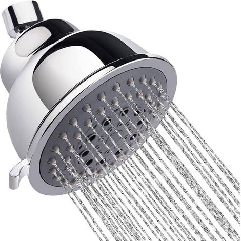 Pomme de Douche Haute Pression 5 Réglages Pommeau Douche Pluie à Économie d'eau Amovible Anti-calcaire Chromé pour Salle de Bain SPA Détente (1/4)