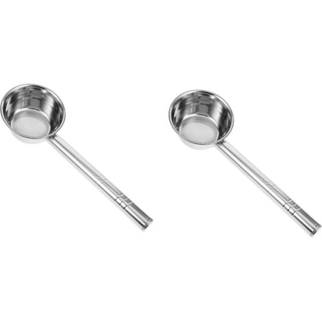 2 Pièces Louche à Eau Louche De Bain Manche Long Louches à Sauce à Long Manche Louche De Bain Japonaise Tasse De Rinçage De Shampoing Louche D'eau De Acier Inoxydable (1/5)