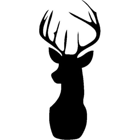 mural noir autocollant en PVC motif cerf style tableau noir (1/5)