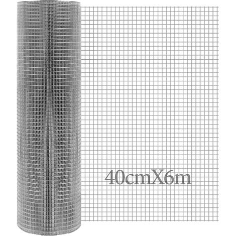 Grillage 5 mm Petite Maille (40cm x 600cm) Grillage Anti-Rongeurs Petite Maille 5 x 5 mm Acier galvanisé Grille métallique pour Volière Clapier Clôture Jardin Sylviculture Agriculture (1/5)