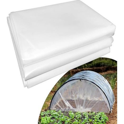 Film pour serre - film de jardin - film polyéthylène - film tunnel - film de conservation des tomates - transparent - 2 x 3 m - épais - résistant à la déchirure - film isolant agricole - 1 pièce (1/5)