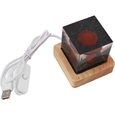 Lampe décorative champignon en forme d'explosion nucléaire, veilleuse, éclairage rouge, branchement USB 5V, lumière tamisée (1/5)
