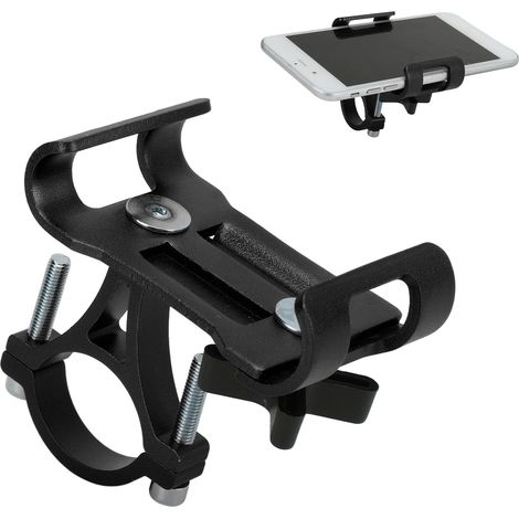 Fahrrad-Handyhalterung aus Aluminiumlegierung für den Lenker, ideal für Navigationszwecke (schwarz). (1/5)