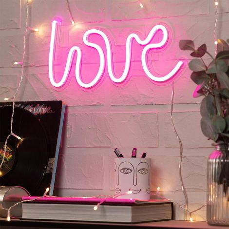 LED-Neonschild "LOVE" Rosa (1/5)
