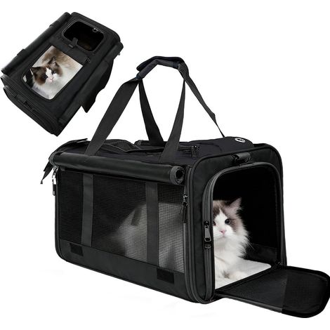 Sac de transport pliable pour chien et chat, respirant, Oxford, pour voyage (1/5)