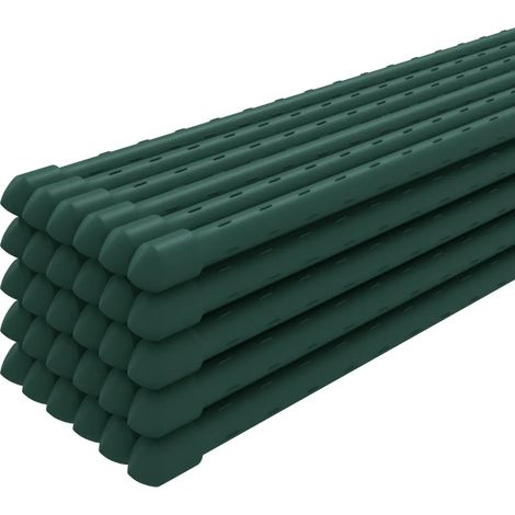 Set di 30 paletti per piante da giardino supporto 0,8 x 60 cm in acciaio verde 020046621