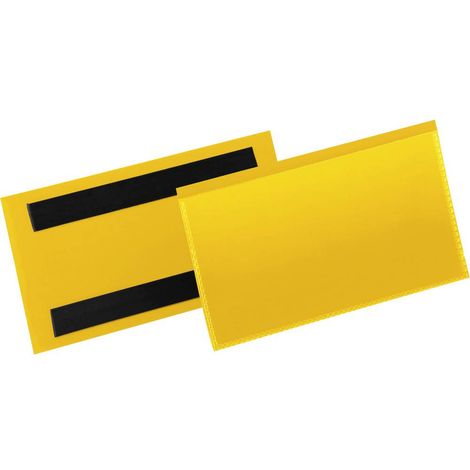 Pochette à étiquettes l.150xH67 mm jaune magnétique (1/3)