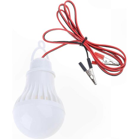 Lampe LED 12V pour camping extérieur, ampoule portable avec crochet, éclairage de tente et pêche nocturne, matériau ABS résistant, idéale pour lampes suspendues en extérieur (1/5)