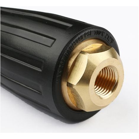 Hochdruck-Rotationsdüse 3000 PSI Turbo-Sprühdüse für Hochdruckreiniger mit 1/4"-Schnellanschluss, 030 (schwarz) (1/5)