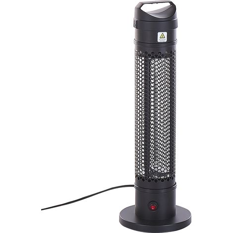 Estufa eléctrica de metal negro 1000 W torre calefacción infrarroja jardín exterior Krakatoa