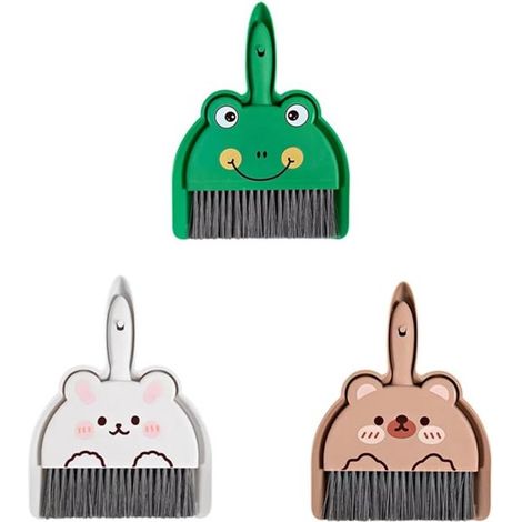 Ensemble de 3 mini pelles et balayettes pour le nettoyage du bureau et de la maison，kit de nettoyage pratique pour ordinateur