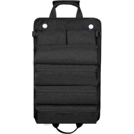 [JAMAIS UTILISÉ] Kit d'électricien, type rouleau, sac d'électricien, sac de rangement, sac suspendu, kit de matériel monté sur voiture-Noir (1/4)