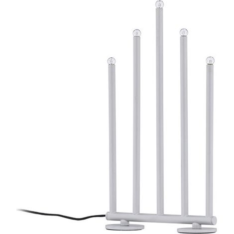 Björnfjället Adventsleuchter elektrisch 5 Lichter silberfarben. (1/5)