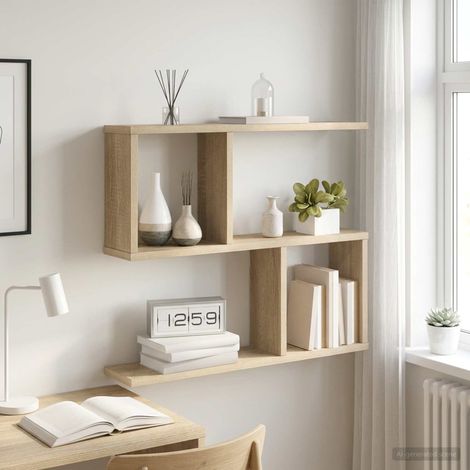 vidaXL Étagère Murale Chêne Sonoma 60 x 12 x 50,5 cm Bois d'ingénierie (1/5)
