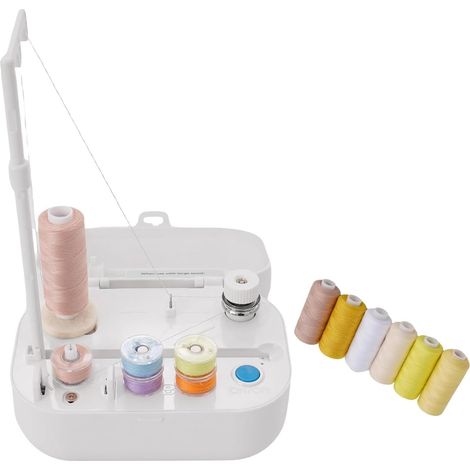 Enrouleur de Canette Automatique Grand Support de de Bobine Blanc avec Bouchon Automatique pour Enroulement de de Machine à Coudre Utiliser 1 Pièce (1/5)