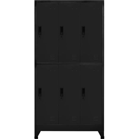 Maison Exclusive - Armoire à casiers Noir 90x45x180 cm Acier (1/5)