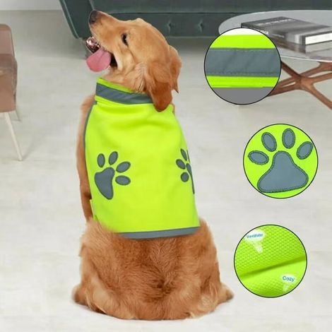 Gilet di sicurezza ad alta visibilità per cani, taglia M, arancione fluorescente – Gilet con elementi riflettenti per una migliore visibilità al buio – Regolabile e facile da pulire grazie a (1/3)