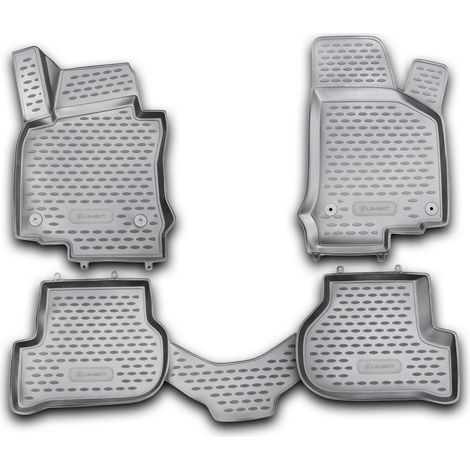 KIT TAPPETINI 3D COMPATIBILE CON VOLKSWAGEN Golf VI 04/2009-, 4 pcs. TAPPETINO IN GOMMA TPE BORDO ALTO 3D ANTISCIVOLO IMPERMEABILE (1/5)