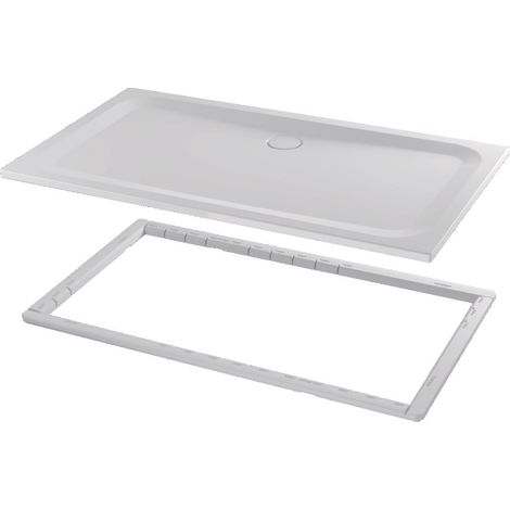 Plato de ducha rectangular BetteUltra con soporte mínimo de (1/5)