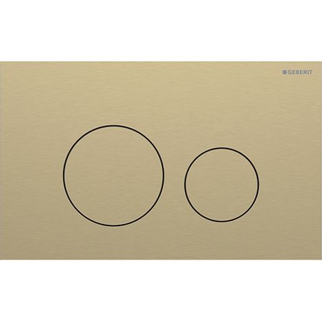 Placca Geberit Sigma40 Round Acciaio Inox / Ottone Spazzolato Doppio Tasto  115.628.QF.1 Ottone spazzolato
