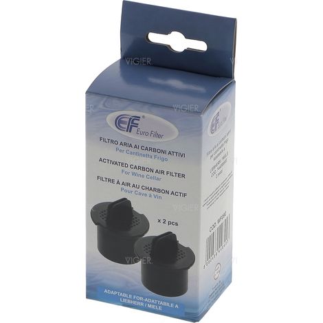 Lot de 2 filtres à charbon actif WF090 – Pour caves à vin Liebherr et Miele – Filtration optimale pour conservation des vins (1/6)