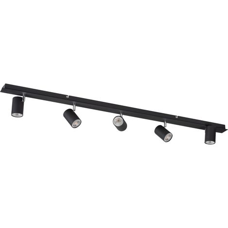 Rampe 5 spots orientables noirs GU10 5x10W Kanlux Evalo (1/3)