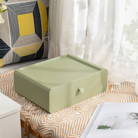 Boîte de rangement pour sous-vêtements anti-poussière, organisatrice verte