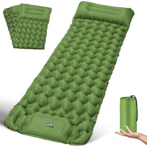 Isomatte Selbstaufblasende Isomatte Luftbett Mit Kissen 200 x 68 cm Ultraleichtes aufblasbares wasserdichtes Bett für Trekking Zelt und (1/5)